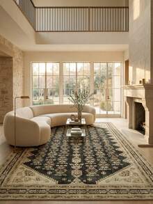 1 Buah Karpet Area Motif Totem Geometris Vintage Warna Beige, Bahan Kasmir Imitasi, Bentuk Persegi Panjang, Pola Bohemian Usang, Dapat Dicuci dengan Mesin, Cocok untuk Ruang Tamu, Kamar Tidur, Dekorasi Rumah Sehari-hari, Dekorasi Rumah Estetis - MultiWarna - View 1