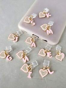 Nút bịt chống bụi điện thoại hình trái tim giọt nước, nút bịt chống bụi cổng Type-C hình trái tim chữ đính kim cương sáng bóng, phù hợp cho máy đọc sách, điện thoại, máy tính bảng, laptop. Vỏ bảo vệ chống bụi bằng silicone mềm, phụ kiện công nghệ vui nhộn và dễ thương. - Hồng - Xem 8