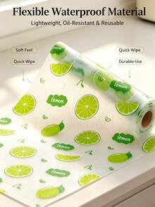 1/2/4pcs High-Quality Thickened Refrigerator Mats, Washable & Reusable, EVA Material, Innovative Pattern, Suitable For Refrigerator And Kitchen Decor, Can Be Used As Refrigerator Mat, Drawer Liner, Shelf Liner, Tabletop/Countertop Mat, Shoe Cabinet Liner And Cabinet Liner. Kitchen Essentials/Tools/Supplies/Accessories, Summer - A - View 5