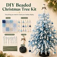 DIY Beaded Christmas Tree Kit, 3D Crystal Bead Holiday Craft Kit, Suitable For Adult Craft Enthusiasts, DIY Home Decoration, Mini Desktop Christmas Tree, Homemade Sparkly Holiday Decoration, Christmas Tree Making Kit, Desktop Decoration, Christmas Gift. - A - View 12