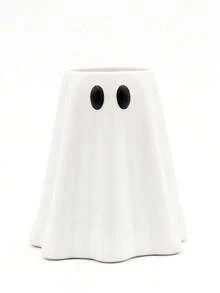 Ghost Shaped Beverage Can Holder, Cute Ghost Cup Sleeve, Fun Halloween Desktop Decoration, Highly Attractive Can Protector, Indoor Party Tabletop Ornament, Halloween Festival Decor & Party Gift - Multicolor - View 13