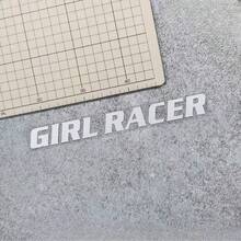 Female Racer Creative Text Car Sticker Electric Car Motorcycle Rear Window Colorful Laser Sticker - A - View 7