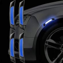 TRTY 4PCS Car Wheel Arch Reflective Stickers, Carbon Fiber Anti-Collision Side Marker Arch Guard Decorative Strip, Car Tire Fender Flare Trim, Anti-Scratch Car Body Edge Decorative Strip, Universal Fit For Most Cars - Carbon Fiber Wheel Arch Stickers - View 12