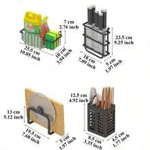 1 buah Organizer Wastafel Dapur Dua Lapis, Rak Piring Dapur, Rak Penyimpanan Dapur, Organizer Peralatan Dapur Elegan, Aksesoris Dapur - Hitam - View 7