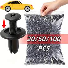 20/50/100PCS Car Push-In Fastener Clips, Universal Automotive Plastic Expansion Screws Fasteners, Car Door Panel Bumper Fender Clip Kit, Car Body Rivet Fastener Set, Suitable For Most Car Models Interior Repair Accessories - A - View 1