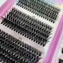 240 Clusters D Curl Premium Voluminous False Eyelashes, 0.07mm Ultra-Soft Faux Mink Hair, 10-18mm, Natural Single Cluster False Eyelashes Suitable For Various Makeup Looks, Large Capacity, Highest Quality Lowest Price, New DIY Eyelashes, Fluffy And Soft, 3D Faux Mink False Eyelashes, Makeup Eyelash Extensions, Short Lightweight DIY Home Eyelash Extensions, Suitable For Beginners, False Eyelash Clusters, Single False Eyelashes, Mixed Natural Style Russian Strip Thick Fluffy Handmade Faux Suede Eyelash Clusters, Halloween Dramatic Makeup, Holiday Makeup, Christmas Makeup, Beginner Essentials - View 2