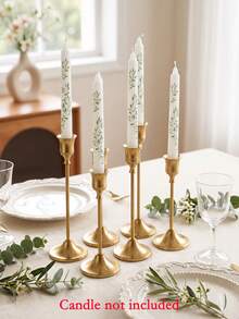 3Pcs Vintage Elegant Metal And Aluminum Desktop Candle Holders, Suitable For Wedding Anniversary, Home And Hotel Decoration, Seasonal And Holiday Tabletop Decor (Candles Not Included) - Copper Color - View 12