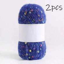 2pcs 100g Multi-Color Spotted Mohair Thick Yarn, 200m Suitable For DIY Knitting Dolls, Bags, Sweaters, Blankets Etc. 50g/Pc - LUGU - View 16