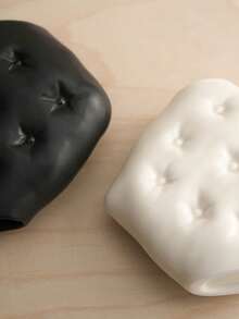 Vas Keramik Bantal Mini, Dapat Digunakan Sebagai Vas atau Wadah Diffuser, Ornamen Dekoratif Kreatif Multifungsi, Dekorasi Meja Teh Ruang Teh/Bar Ruang Tamu/Meja Makan Dapur - Gaya bantal - View 7