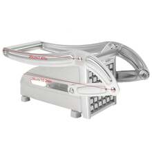 1pc French Fries Cutter Stainless Steel Potato Slicer Vegetable Slicer With Suction Base Heavy Duty Vegetable Chopper Suitable For Potato, Carrot, Cucumber, Onion - Silver Gray - View 2