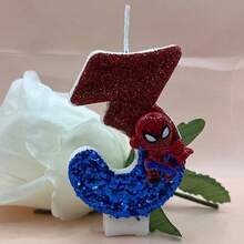 1pc Birthday Cake Number Candle 0-9, Red And Blue, Combination Celebration Handmade Independent Decoration Creative, Suitable For Birthday, Holiday Party Decoration, Unisex - Multicolor - View 11