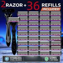 6-Layer Manual Razor Blade Beauty Tool With Trimmer, Replaceable Blades And Razor Holder,Su,Itable For Men's Hair Removal, Facial Hair Removal, Hair Clipper, Hairdressing,Personal Care And Gifts, 10 Occasions Perfect For Men's Grooming Essential Tool - Multicolor - View 20