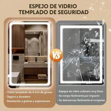 Espejo de Cuerpo Entero con Luz LED, 3 Modos de Iluminación, Espejo de Piso de Tamaño Completo para Recámara, Vestidor y Dormitorio - predeterminado - Ver 2