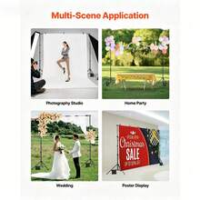 Backdrop Stand, 8.5 X 10 Ft Adjustable Photo Backdrop Stand Kit, Portable Background Backdrop Stand With 2 Tripods, Heavy Duty Projector Screen Stand, For Wedding, Photo Video Studio & Party - Black - View 5