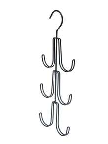 Multifunctional Iron Art Bag Rack Belt Scarf Hook Space-Saving Home Closet Storage Scarf Belt Rack - Black - View 9