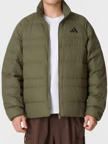 Adidas Warm Casual Clean Cotton Jacket Men's Green - Dark Green - View 1