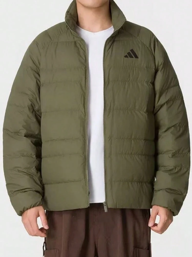 Adidas Warm Casual Clean Cotton Jacket Men's Green - Dark Green - View 1