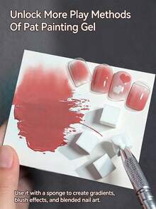 UR SUGAR 8ml Nude Pink Colors Pat Painting Gel Nail 4 In 1 Used For Gradient Cover Edge Lines Nail Stamping Pattern Covers Nail Free Edge Perfect Gift For Women - Multicolor - View 6