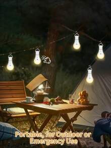 Rechargeable SMD LED Bulb RGB Color Type-C Charging Smart Dimming Remote Control E27 Base Wireless Battery Powered - Various - View 11