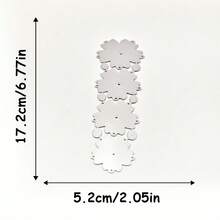 1pc 3D Primrose Flower Cutting Die, Carbon Steel Embossing Metal Mold For Scrapbooking, Handmade DIY Cutting Tool For Photo Album, Holiday Greeting Card Making, Planner Decoration - Flowers - View 10