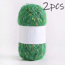 2pcs 100g Multi-Color Spotted Mohair Thick Yarn, 200m Suitable For DIY Knitting Dolls, Bags, Sweaters, Blankets Etc. 50g/Pc - LUGU - View 15