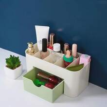 1pc Multi-Functional Desktop Organizer Storage Box, Vanity Makeup Drawer Storage Box, Office Storage Rack - Multicolor - View 2