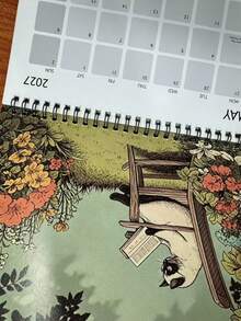 2027 Cat Wall Calendar, Cats And Books Together, Fun Cat Calendar, Gift For Book Lovers, Unique Home Decor, Cute Cat Art, Literary Atmosphere - Multiple Styles - View 7