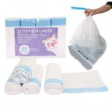 Drawstring Trash Bags For Dorm Bedroom Desktop Bin, Thickened Leak Proof Small Garbage Bag Liners With Drawstring, Less Frequent Replacement For Daily Life - White - View 11