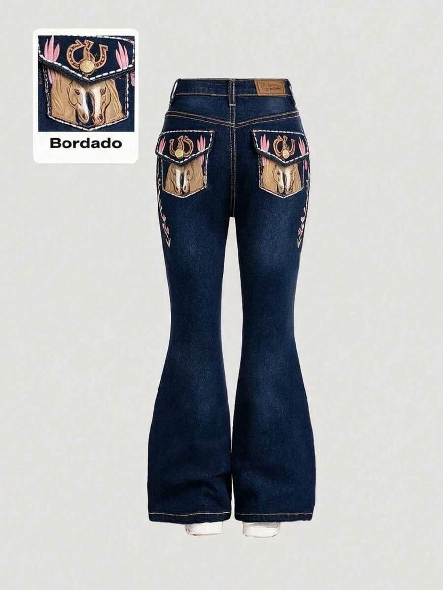 Tween Girls Jeans - Blue - View 1