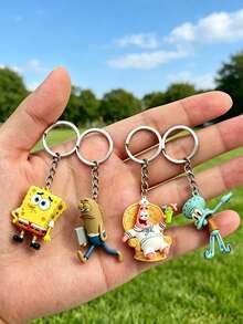 bandai Roadrunner Fishman, Lazy Chair Larry, Octopus-Shaped Keychain Pendant, Acrylic Material, High-Definition Pattern, Decorative Accessories For Daily Outfits Such As Backpacks And Handbags, Suitable As Gifts For Friends - Multicolor - View 2