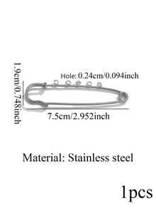 1/5pcs 18K Gold Plated Stainless Steel Fashion Safety Pin Decorative Brooch, Waterproof And Fade-Resistant, DIY Jewelry Making Supplier - Pin - View 19