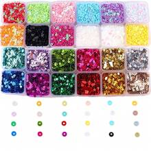 3mm Mini Tiny Flat Round Sequin Paillettes Round Loose Sequins Colorful PVC Iridescent Applique Large Spangle Craft Loose Sequin For Sewing Craft DIY Embroidery Ornament Supply - 3mm - View 1