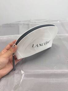 Portable Beige Shell-Shaped Travel Cosmetic Bag, Printed With Brand Logo, Toiletries Storage Makeup Bag, For Personal Use Or As A Gift - Lancôme Cosmetic Bag - White - View 10