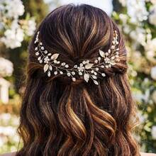 1pc Casual Party Elegant Alloy Hair Comb Bridal Wedding Hair Accessory All Seasons - Multicolor - View 3
