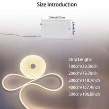 360° Bendable Integrated Silicone LED Neon Strip, Cuttable Neon Rope Light, Uniform Glow No Dark Spots, AA Battery Box (Batteries Not Included), For Home Wall DIY Decor - Multicolor - View 4