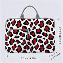 4-Color Leopard Print Laptop Bag/Storage Bag - Made Of Soft Fabric, Compatible With Various Laptop And Tablet Devices, Equipped With Outer Zipper Pocket And Fixed Handle, Large Capacity Storage, Balancing Protection And Portability, Suitable For Work, Study And Travel, Essential For Daily Commute - Grey - View 14