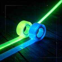 Fluorescent Glow-In-The-Dark Self-Adhesive Safety Warning Tape For Stair Treads Home Decor 1/2 Roll - Green - View 4
