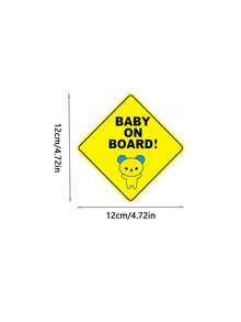 2pcs "Baby On Board" Car Stickers, Self-Adhesive Vehicle Decals, Easy To Install, Waterproof - Multicolor - View 8