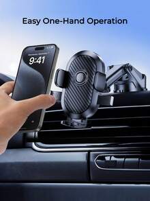 Remax Car Phone Holder With Suction Cup, Dashboard Mount, 360° Rotation, One-Click Lock, Adjustable Base, Hollow Silicone Pad, Suitable For 4-6.5 Inch IPhone And Android Phones, Car Accessories, Car Essentials, Car Supplies - Black - View 7