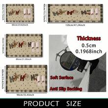 1pc Christmas Series Cartoon Snowman & Reindeer Pattern Printed Faux Wool TPR Bottom Door Mat, Bathroom Mat, Kitchen Mat, Laundry Room Mat, Holiday Atmosphere Decoration, Home Decor, Party Decor, Wedding Decor, Dining & Kitchen Decor - Multicolor - View 15