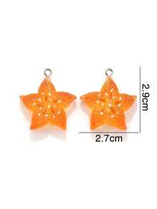 20pcs Acrylic Colorful Faux Fruit Slices Star Apple Apple Charms, Jewelry Accessories DIY Phone Chain Keychain Pendant - 20pcs - View 10