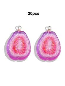 20pcs Acrylic Colorful Faux Fruit Slices Star Apple Apple Charms, Jewelry Accessories DIY Phone Chain Keychain Pendant - 20pcs - View 17