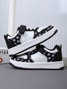 Kids' Colorblock Soft-Sole Casual Sports Sneakers For Boys And Girls - Black - View 7