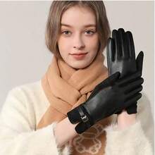 1 Pair New Fashion Elegant Multi-Functional Women's Gloves, Winter Warm Thick Fleece Lining, Suitable For Cold Weather Driving, Outdoor Cycling Touchscreen Gloves - Multicolor - View 9