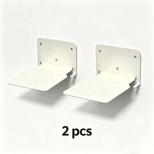2‑Pack Invisible Floating Wall Shelf Bracket, Hidden Wall‑Mount Display Holder, Decorative Metal Wall Storage Bracket For Bedroom, Living Room And Library Home Decoration. - View 8
