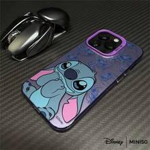 MINISO X Disney Stitch Multi-Pattern Colored Imitation Liquid Printed Phone Case Compatible With Iphone 18 Pro/18 Pro Max/17/17 Pro/17 Pro Max/17 Air/16/15/14/13/12/11 Series Iphone 18 Pro Max Case Iphone 18 Pro Case Iphone 17 Case Stocking Stuffers The Girlfriend - Purple - View 41