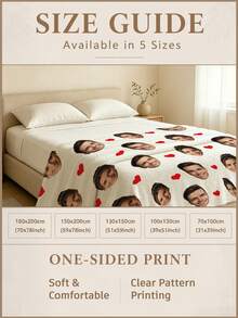 1pc Personalized Photo Blanket, Customized Photo Blanket, Personalized Photo Memorial Blanket, Suitable For Bed/Sofa/Indoor/Outdoor, Customized Christmas Gift, Friend Gift, Family Gift, Birthday Gift, Wedding Gift, Gift For Friend, Gift For Her, Gift For Girlfriend, Gift For Mom/Dad - Style 2 - View 7