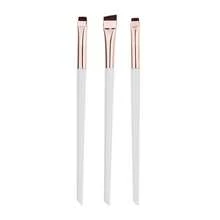 3pcs Precision Blade Eye Makeup Brush Set, Ultra-Fine Angled Eyebrow, Eyeliner, Aegyo-Sal Brushes, Portable Travel Makeup Tools For Girls, Gift - Multicolor - View 12
