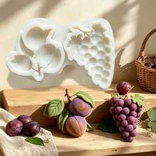 Three-Dimensional Pineapple Silicone Mold, Prune And Purple Grape Fondant Mold, Easy-Demolding, Multi-Functional Mold, For Making Cookies, DIY Chocolate Gum, Clay Resin Keychain Pendant - View 12