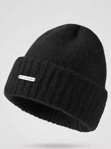 1pc Women's Plus Size Knitted Beanie, New Autumn/Winter Style, Versatile Thick Warm, Face-Flattering Ear-Protective Headwrap Beanie - Multicolor - View 8